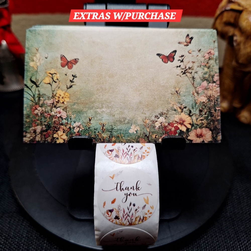 550ct. 50 Thank You Cards 500 Stickers BONUS: 3 Random Polymailers - Picture 4 of 5